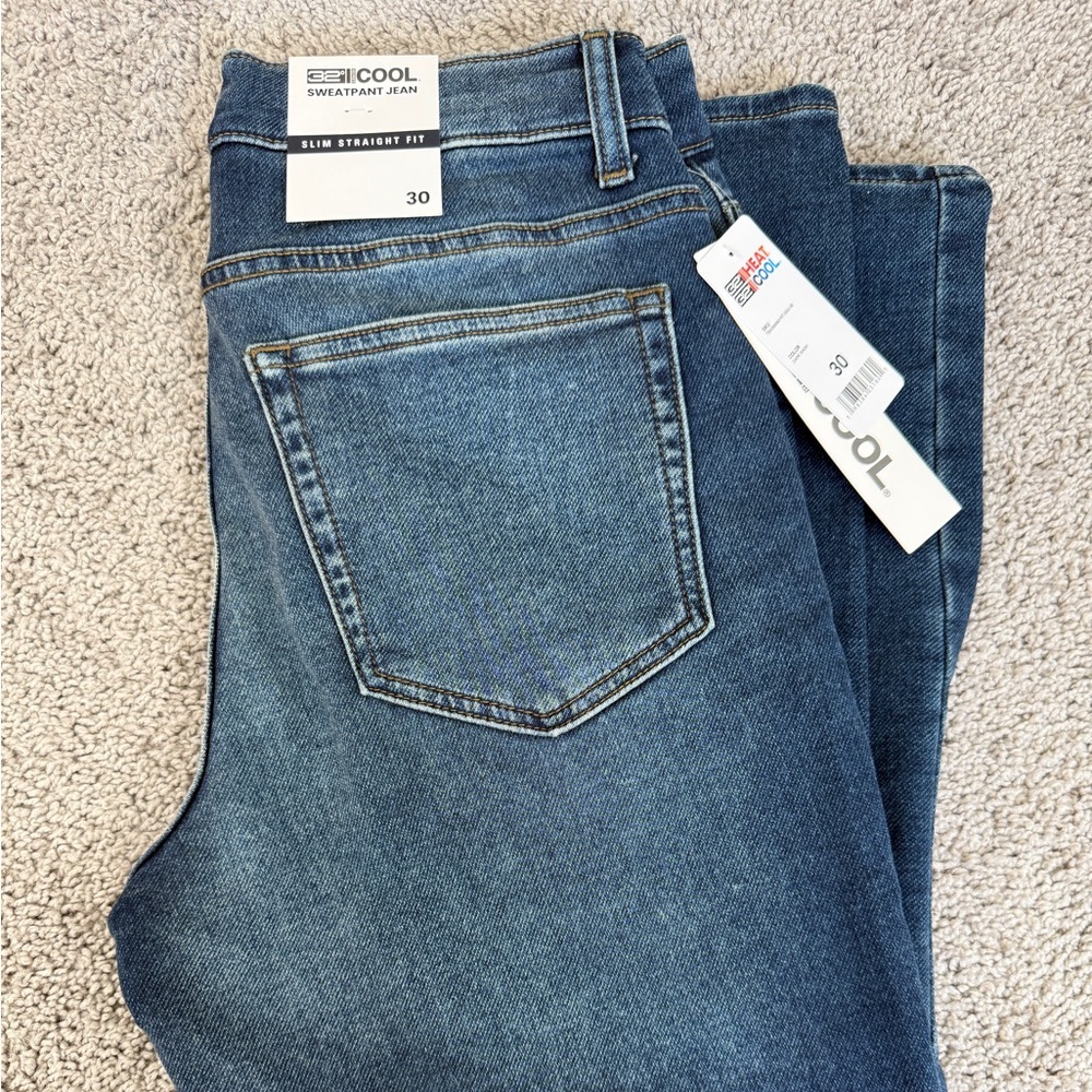 32 Degrees Men's Slim Straight Jeans - Blue